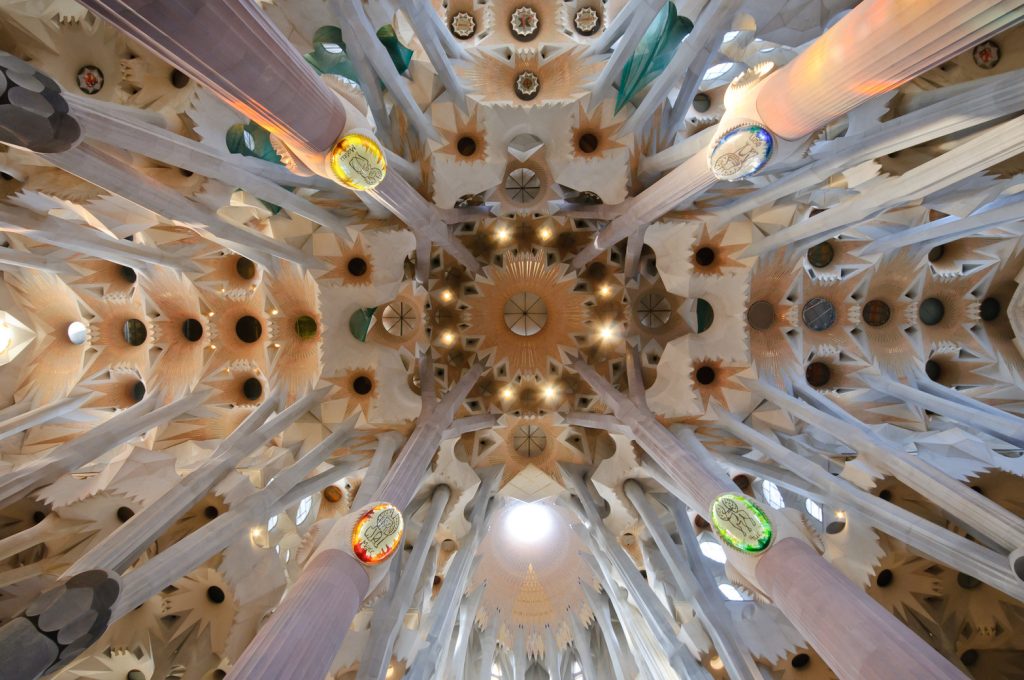 Foto de la obra clave de Antoni Gaudi: Sagrada Família, Barcelona (1882-actualidad)