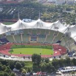 Imagen del tejado del Estadio Olímpico de Múnich, una de las tensoestructuras más imponentes.